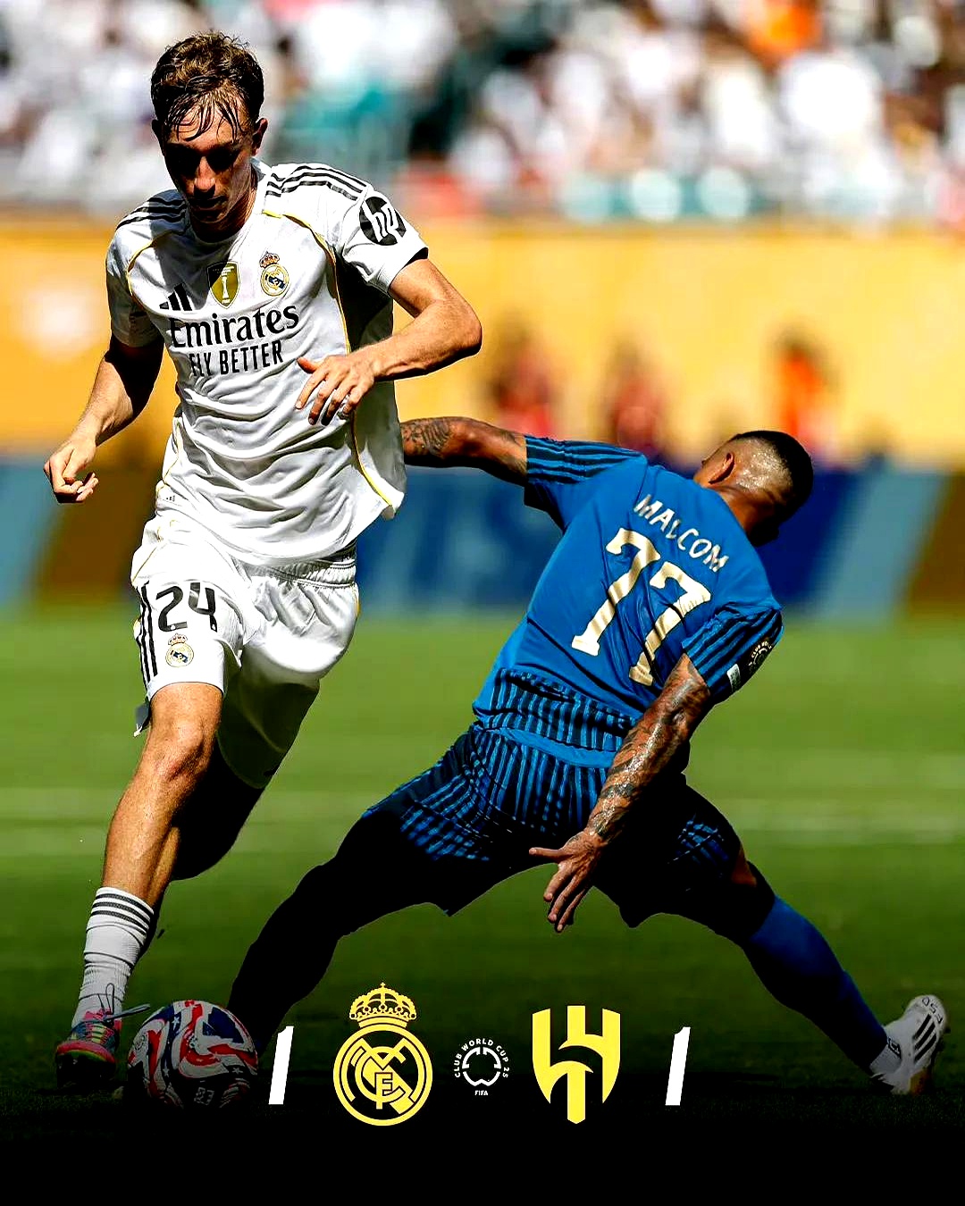 包含皇马前锋锋利射门助球队获胜的词条